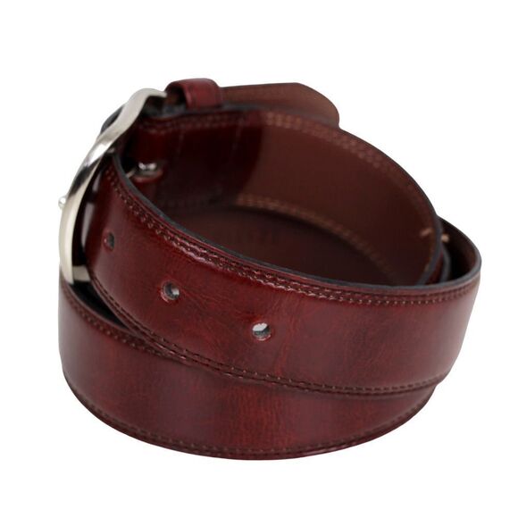 IZOD BROWN GENUINE LEATHER 1 3/8"Wd STITCH CASUAL DRESS MEN'S BELT Sz 38/95 (B86 - Picture 4 of 14